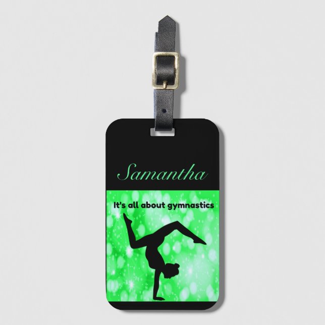 Gymnastics - It's all about gymnastics   Luggage Tag (Front Vertical)