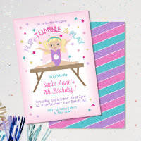 Gymnastics Jump Birthday Party Blonde