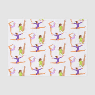 Gymnastics jump Cartwheels girl birthday party Gif Tissue Paper