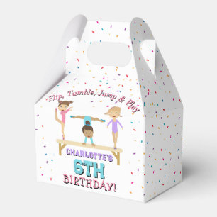 Gymnastics Kids Girl Birthday Party Theme Favour Box