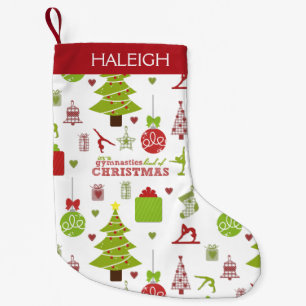 Gymnastics kind of Christmas w/ Monogram Small Christmas Stocking