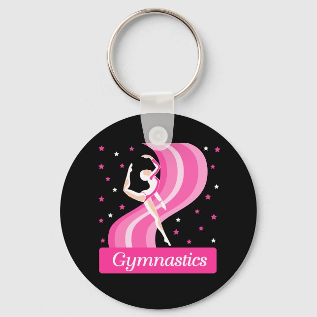 Gymnastics Leap Key Ring (Front)