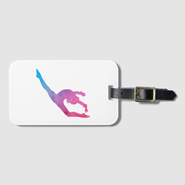 Gymnastics Leap Luggage Tag (Front Horizontal)