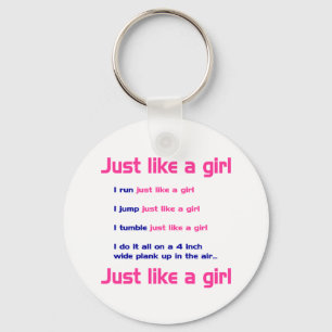 Gymnastics Like a Girl Key Ring