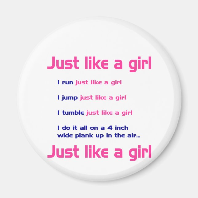 Gymnastics Like a Girl Magnet (Front)
