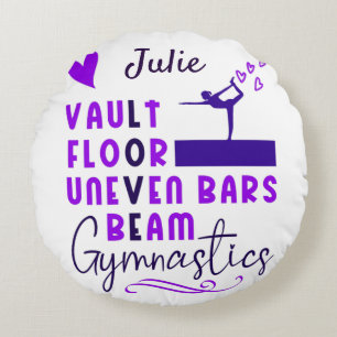 Gymnastics Love Vault Floor Uneven Bars Beam   Round Cushion