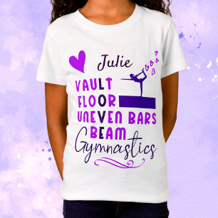 Gymnastics Love Vault Floor Uneven Bars Beam T-Shirt