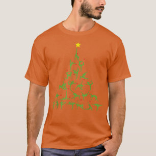 Gymnastics Lover Lighting Santa Gymnastics Christm T-Shirt