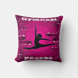 Gymnastics Magenta Wet Paint Cushion