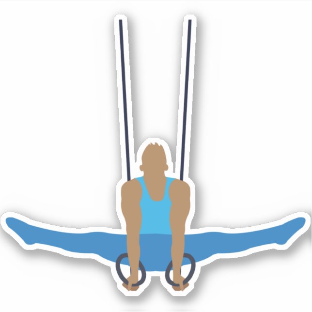 Gymnastics Male Gymnast on Rings (Front)