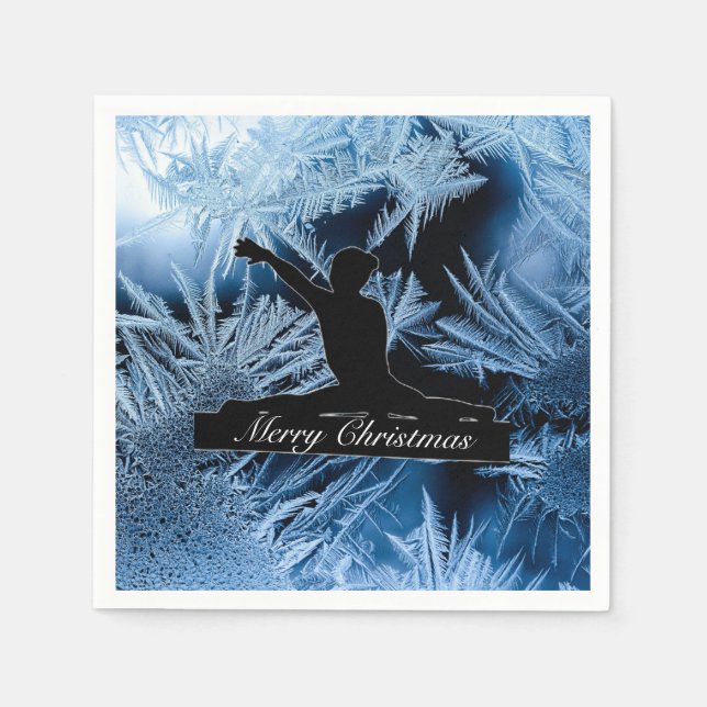 Gymnastics "Merry Christmas" Frozen   Napkin (Front)