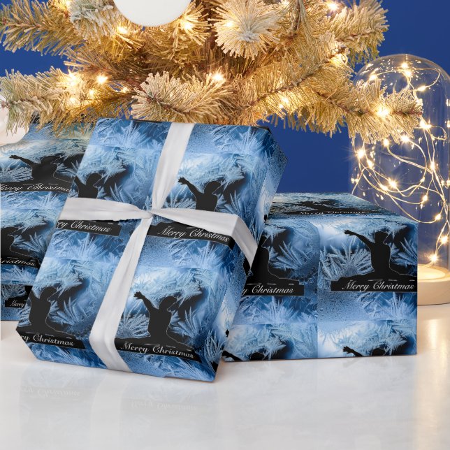 Gymnastics "Merry Christmas" Frozen Wrapping Paper (Holidays)
