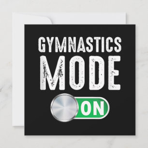 Gymnastics Mode On Cool Gymnast Athlete Coach Thank You Card