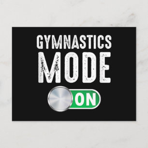 Gymnastics Mode On Cool Gymnast Athlete Holiday Postcard