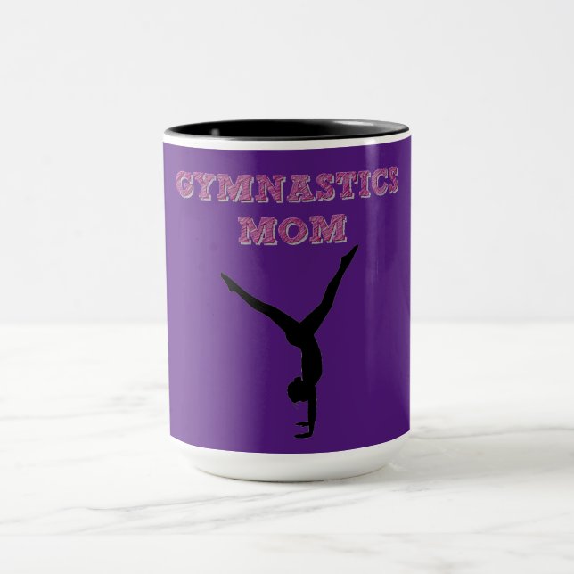 GYMNASTICS MOM coffee mug. Mug (Center)