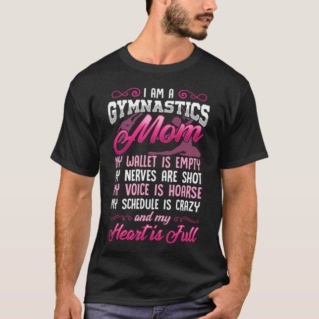Gymnastics Mom Daughter Athlete Gymnast Mother T-Shirt (Front)
