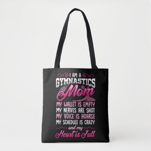 Gymnastics Mom Daughter Athlete Gymnast Mother Tote Bag (Front)