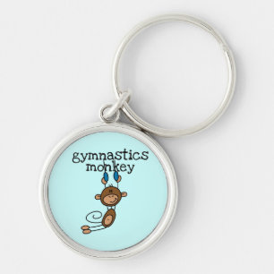 Gymnastics Monkey Tshirts and Gifts Key Ring