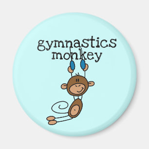 Gymnastics Monkey Tshirts and Gifts Magnet
