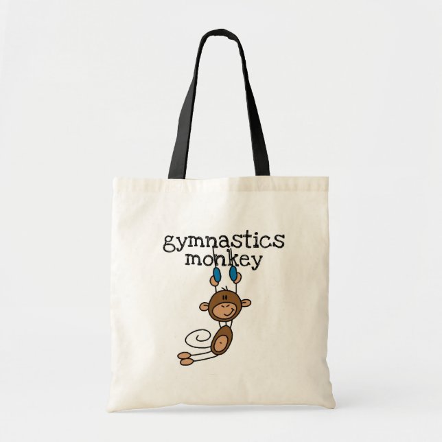 Gymnastics Monkey Tshirts and Gifts Tote Bag (Front)