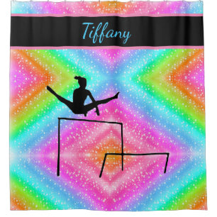 Gymnastics Multicolored Personalised Shower Curtain