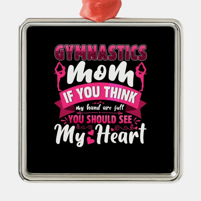 Gymnastics Mum Metal Tree Decoration (Front)