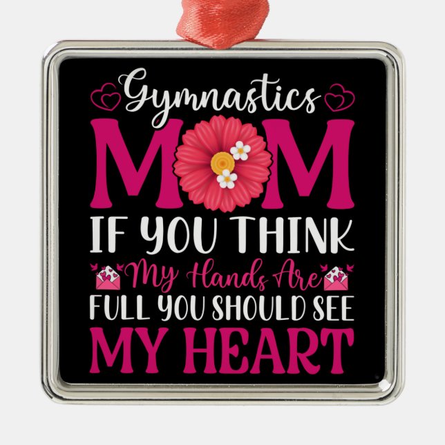 Gymnastics Mum Metal Tree Decoration (Front)