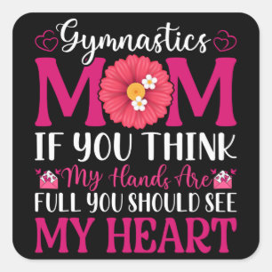 Gymnastics Mum Square Sticker