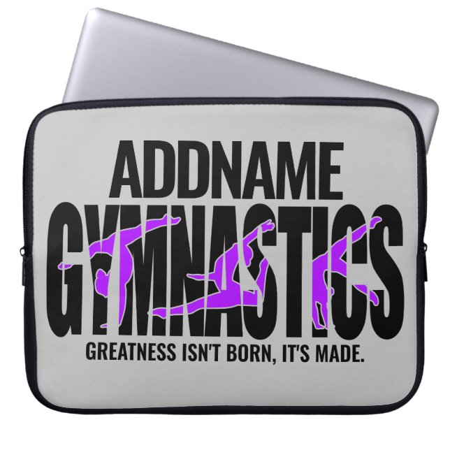 Gymnastics NAME Acrobatic Team Handspring Gymnast  Laptop Sleeve (Front)