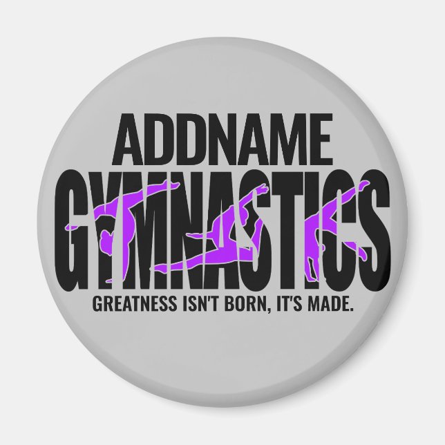 Gymnastics NAME Acrobatic Team Handspring Gymnast  Magnet (Front)