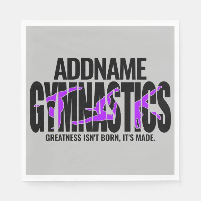 Gymnastics NAME Acrobatic Team Handspring Gymnast Napkin (Front)