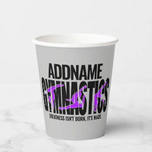 Gymnastics NAME Acrobatic Team Handspring Gymnast  Paper Cups