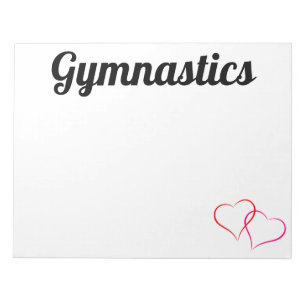 Gymnastics Notepad with Hearts