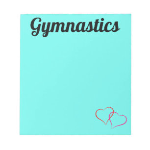 Gymnastics Notepad with Hearts