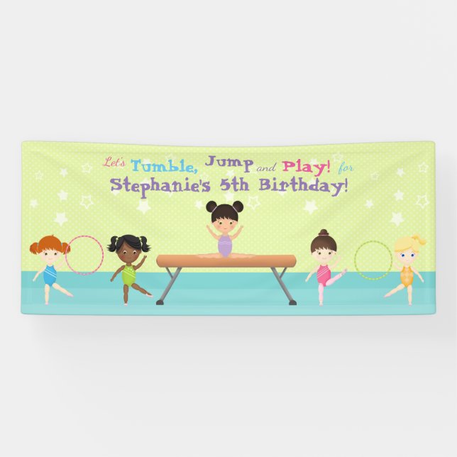 Gymnastics Party Banner (Horizontal)