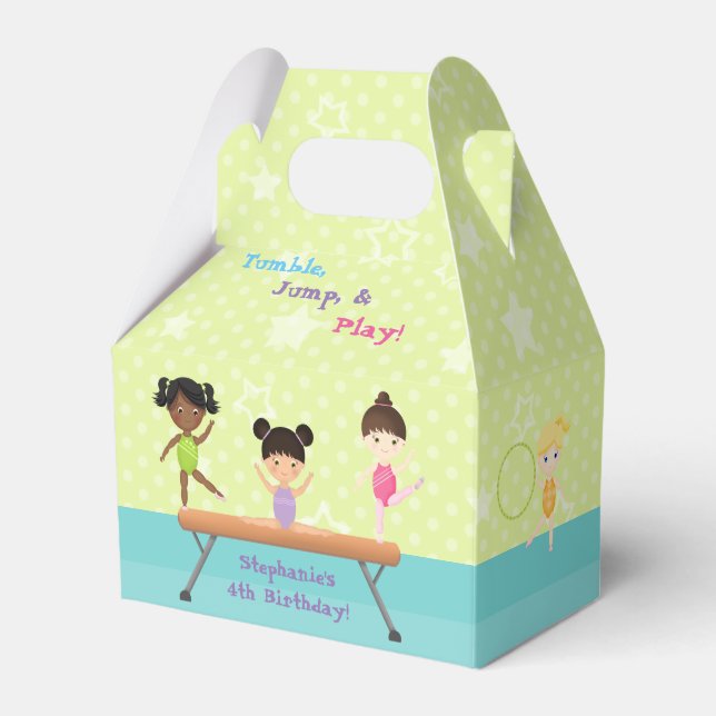 Gymnastics Party Favour Box (Front Side)