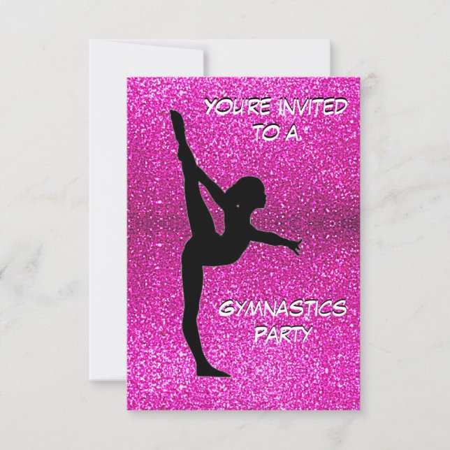 Gymnastics Party Invitation (Front)