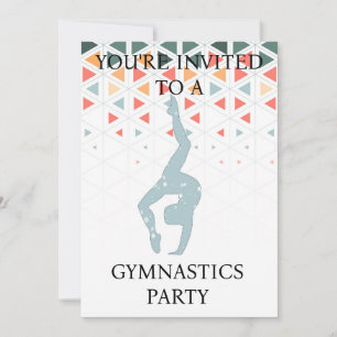 Gymnastics Party Invitation