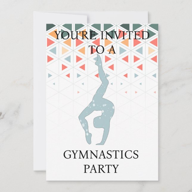 Gymnastics Party Invitation (Front)