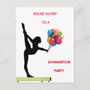 Gymnastics Party Invitation