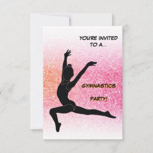Gymnastics Party Invitation