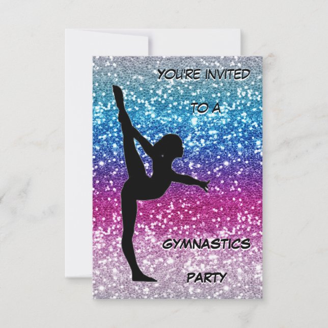 Gymnastics Party Invitation (Front)