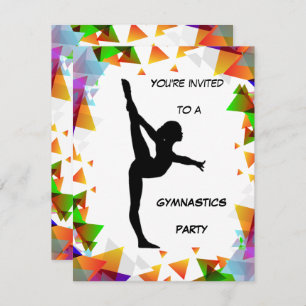 Gymnastics Party Invitation
