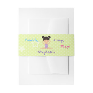 Gymnastics Party Invitation Belly Band