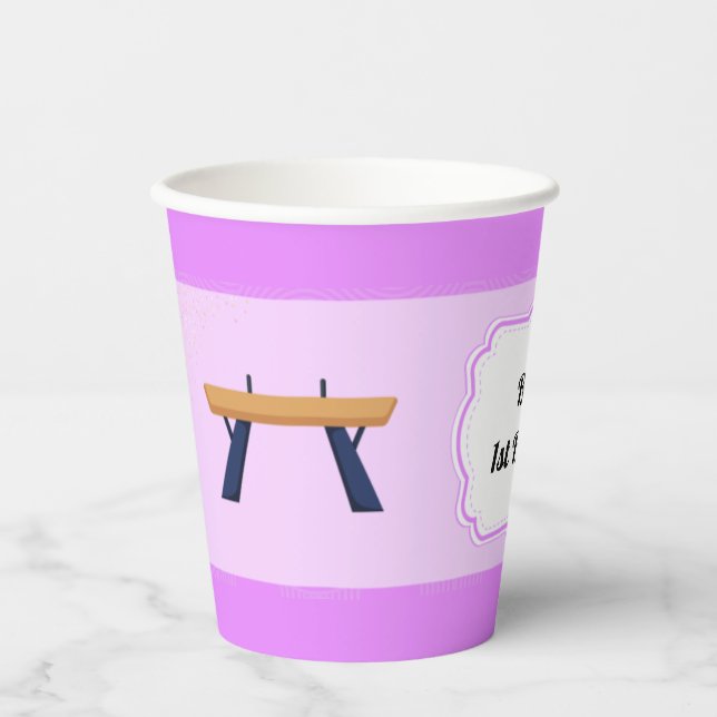 Gymnastics Party Paper Cups (Front)
