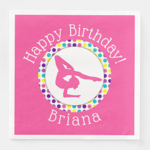 Gymnastics Party Paper Dinner Napkins
