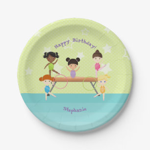Gymnastics Party Paper Plate