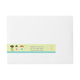 Gymnastics Party Wraparound Address Label