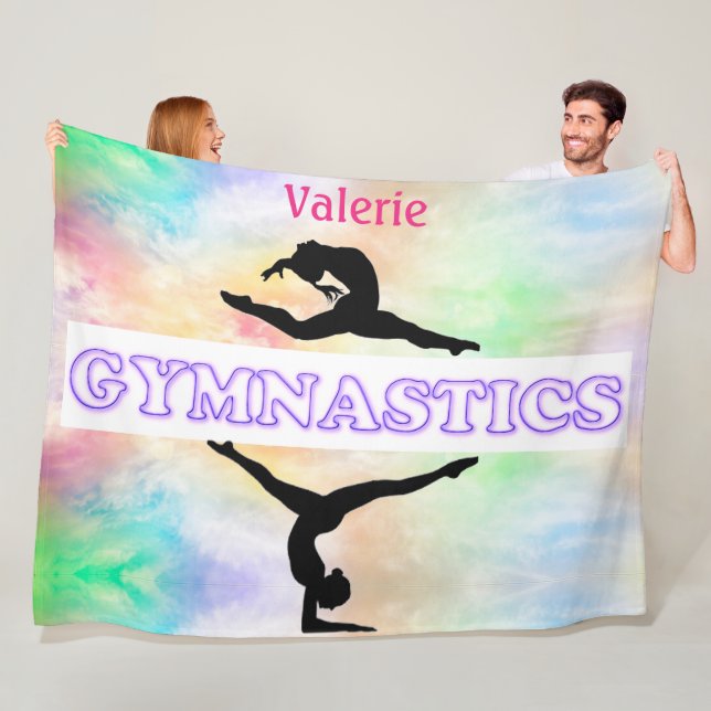 Gymnastics Pastel Girls Fleece Blanket (In Situ)