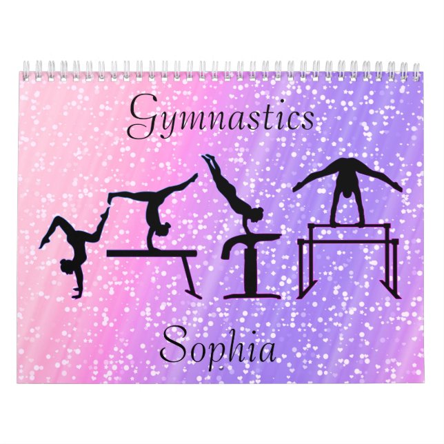 Gymnastics Pastel Pink and Purple Calendar (Cover)